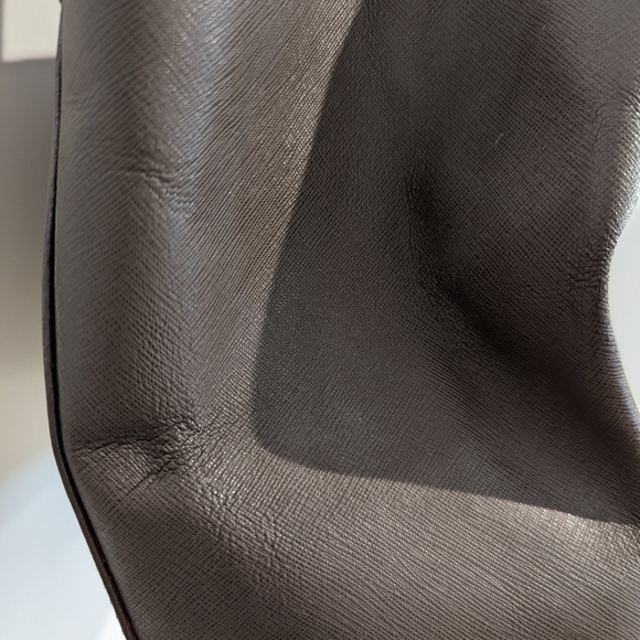 Taupe Saffiano Leather Danier Satchel - Picture 5 of 10